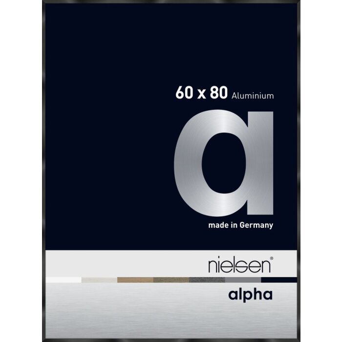 Nielsen Aluminiowa ramka na zdjęcia Alpha 60x80 cm anodowana czarna błyszcząca