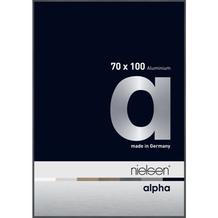 Nielsen Aluminiowa rama na zdjęcia Alpha 70x100 cm ciemnoszara błyszcząca