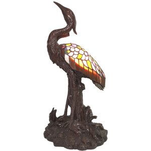 Lampa stołowa Tiffany Bird 21x21x53 cm E14-max 1x25W...