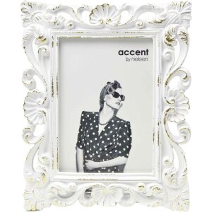 Accent Portrait Frame Fiore 10x15 cm biały-złoty