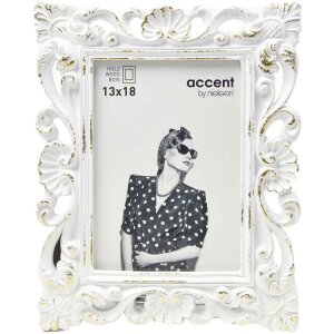 Accent Portrait Frame Fiore 13x18 cm biały-złoty