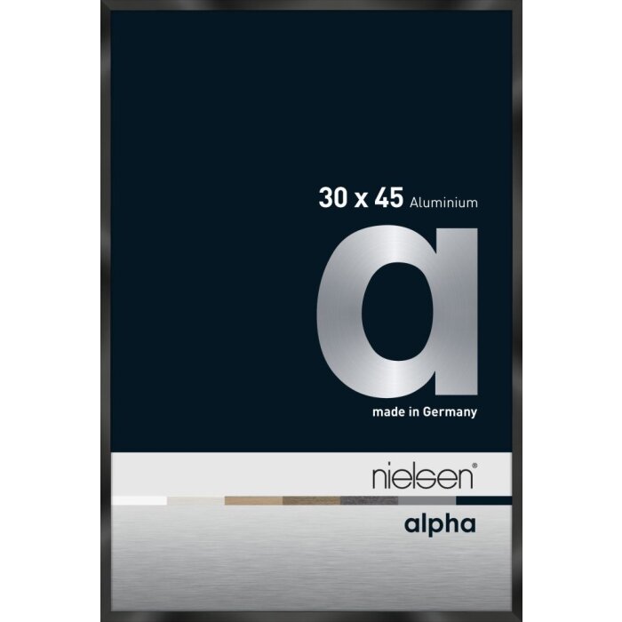 Nielsen Aluminiowa ramka na zdjęcia Alpha TCSC 30x45 cm anodowana czarna błyszcząca