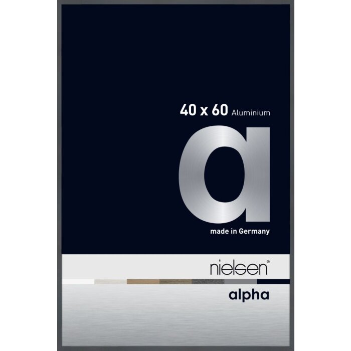 Nielsen Aluminiowa ramka na zdjęcia Alpha TCSC 40x60 cm ciemnoszara błyszcząca