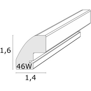 Ramka plastikowa S46WG biała krawędź naturalna 13x18 cm