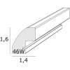 Ramka plastikowa S46WG biała krawędź naturalna 13x18 cm