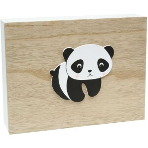 Drewniana skrzynka na zdjęcia Panda 16,2x21,2x5 cm