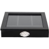 Clayre & Eef 6H1583Z Wkład do szuflady 30x30x8 cm Black Wood Glass Square