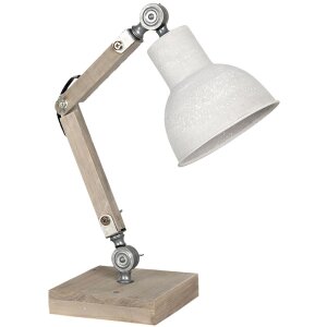 Lampa biurkowa 15x15x47 cm E27-max 1x60W kremowa 6LMP494N