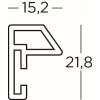 Steel Style Plastic Frame 60x80 cm biały