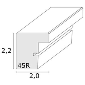 Drewniana rama S45RL czarno-szara