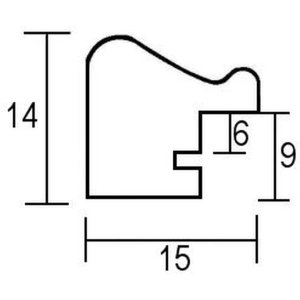 Efekt rama z litego drewna profil 22 brąz-złoty 10x10 cm szkło przezroczyste