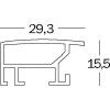 Aluminiowa ramka na zdjęcia 13x18 ALULINE stalowa