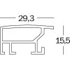 Aluminiowa ramka na zdjęcia 13x18 ALULINE srebrna