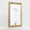 Efekt ramki drewnianej profil 94 złoty 10x10 cm szkło zwykłe