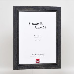 Effect Solid Wood Picture Frame 2240 black 10x10 cm Museum Glass