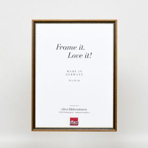 Effect Solid Wood Frame Profil 22 brązowy-złoty 10x15 cm Szkło antyrefleksyjne