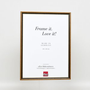 Effect Solid Wood Frame Profil 22 brązowy-złoty 10x15 cm Szkło antyrefleksyjne