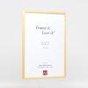 Efekt rama z litego drewna profil 20 złoty 10x15 cm szkło antyrefleksyjne