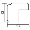 Efekt rama z litego drewna profil 29 srebrny 10x15 cm szkło akrylowe