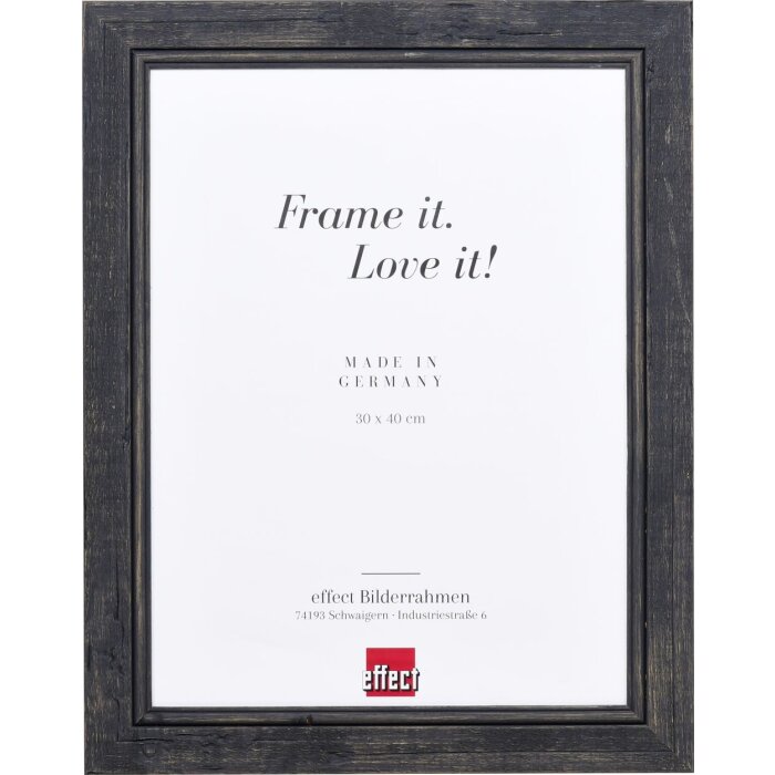 Effect Solid Wood Picture Frame 2240 black 10x15 cm Acrylic Glass