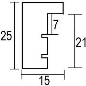 Efekt ramki drewnianej profil 35 jasny brąz 10,5x14,8 cm szkło zwykłe