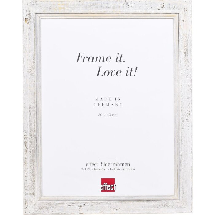 Effect Solid Wood Picture Frame 2240 biała 10,5x14,8 cm szkło antyrefleksyjne