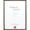 Efekt rama z litego drewna profil 20 ciemny brąz 13x18 cm szkło muzealne