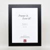 Efekt rama z litego drewna profil 30 czarny 14,8x21 cm szkło muzealne