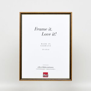 Effect Solid Wood Frame Profile 22 brown-gold 18x24 cm Acrylic Glass