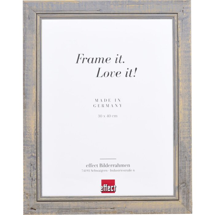 Effect Solid Wood Picture Frame 2240 Grey 18x24 cm Acrylic Glass