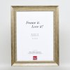 Efekt rama z litego drewna profil 28 złoty 18x24 cm szkło antyrefleksyjne