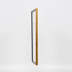 Effect Solid Wood Frame Profile 22 brown-gold 20x20 cm Museum Glass