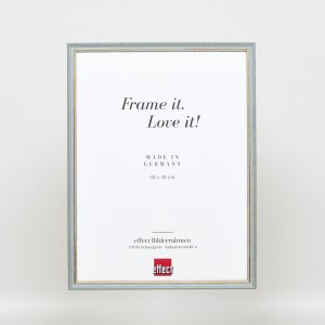 Effect Solid Wood Frame Profile 25 blue 20x25 cm Acrylic Glass