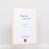 Efekt Drewniana rama Profil 89 biały 24x30 cm Szkło muzealne