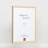 Efekt rama z litego drewna profil 25 żółty 25x30 cm szkło przezroczyste
