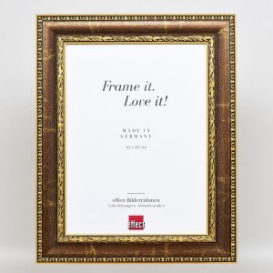 Effect Baroque Picture Frame Profil 31 brązowy 27x48 cm Szkło muzealne