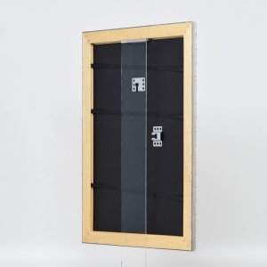 Efekt drewniana rama profil 94 srebrny 30x30 cm szkło antyrefleksyjne