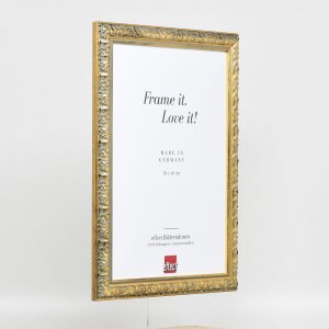 Efekt ramki drewnianej profil 94 złoty 30x45 cm szkło antyrefleksyjne