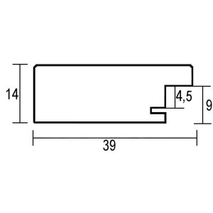 Effect rama z litego drewna Profil 30 czarny 30,5x91,5 cm szkło akrylowe