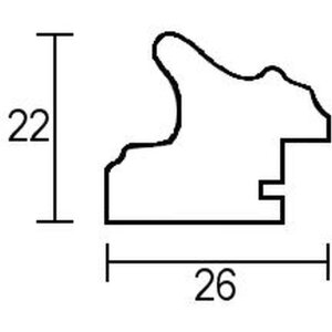 Efekt rama drewniana profil 21 niebieski 30,5x91,5 cm szkło muzealne