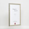 Efekt Drewniana rama Profil 2070 Szkło muzealne 35x100 cm srebrny
