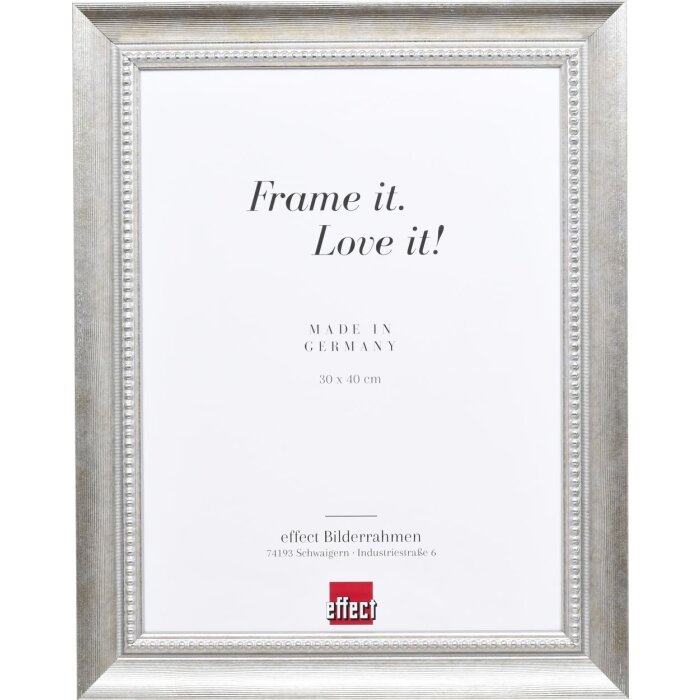 Effect Solid Wood Frame Profile 28 silver 35x100 cm Museum Glass