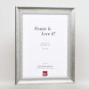 Effect Solid Wood Frame Profile 28 silver 35x100 cm Museum Glass