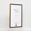 Effect Solid Wood Frame Profile 22 brown-gold 35x50 cm Acrylic Glass