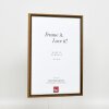 Effect Solid Wood Frame Profile 22 brown-gold 40x40 cm Acrylic Glass