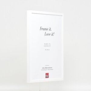 Efekt Rama drewniana Profil 35 biały 40x50 cm Szkło muzealne