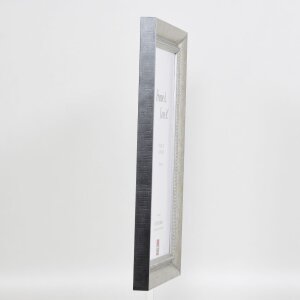 Effect solid wood frame profile 28 silver 42x59,4 cm museum glass