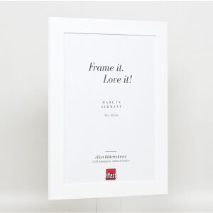 Effect Solid Wood Frame Profile 30 white 45x60 cm Acrylic Glass