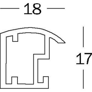 Ramka plastikowa TRENDSTYLE 40x50 cm - złoty metalik