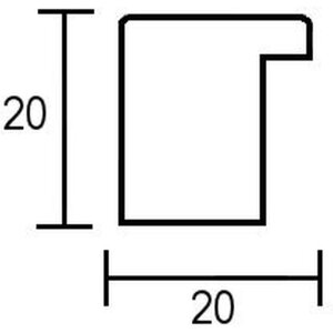 Drewniana rama Top Cube 60x60 cm żółte szkło akrylowe